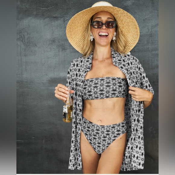 NEW! Kenny Flowers The Pedregal Black Banded Sporty Bikini Bottom SZ M, XL - Picture 6 of 12